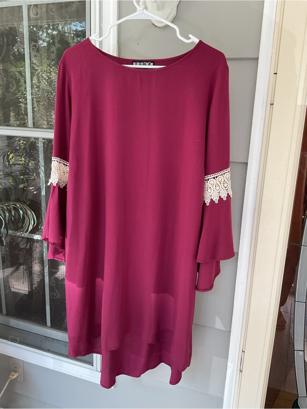 PAPERDOLL WOMENS CRANBERRY RED DRESS SIZE 1X Plus  Pullover